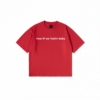 Graphic text t-shirt with “how tf we feelin baby” quote print